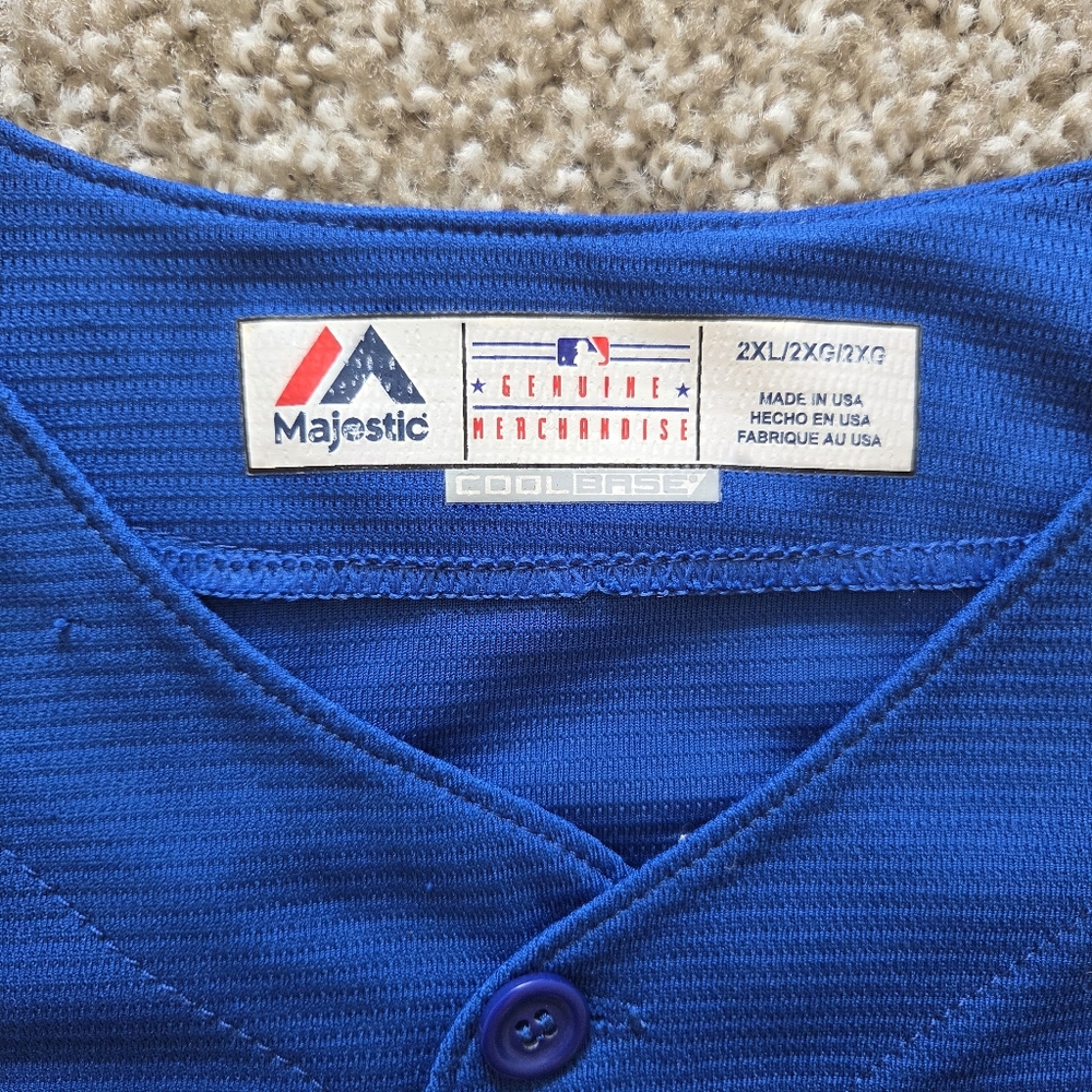 Chicago Cubs‎ BAEZ #9 Jersey 2XL Magestic Baseball 2016 World Series Patch Sport - Picture 5 of 12